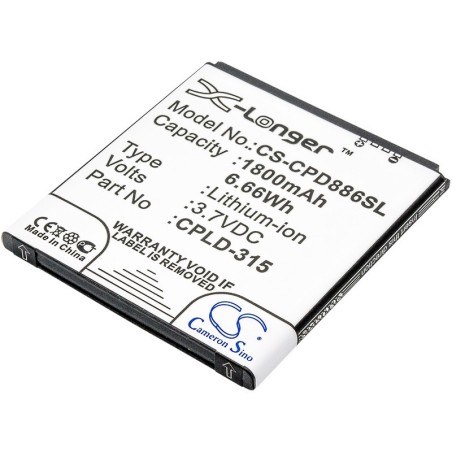 Batterie pour Vodafone Smart 4 (1800 mAh/6.66 Wh, 3.7 V)