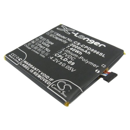 Batterie pour Coolpad CPLD-09 (2000 mAh/7.4 Wh, 3.7 V)