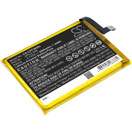 Batterie pour Coolpad CPLD-348 (2000 mAh/7.4 Wh, 3.7 V)