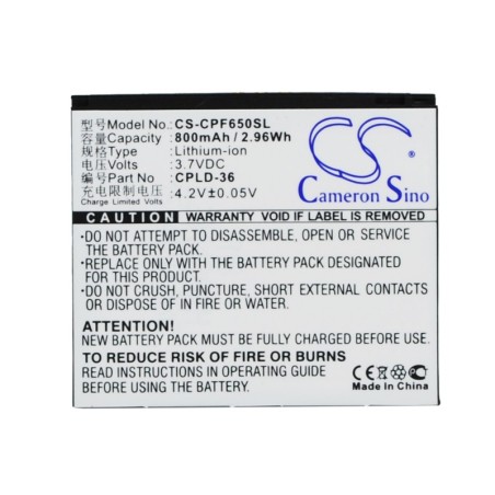 Batterie pour Coolpad T60 (800 mAh/2.96 Wh, 3.7 V)