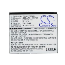 Batterie pour Coolpad E270 (800 mAh/2.96 Wh, 3.7 V)