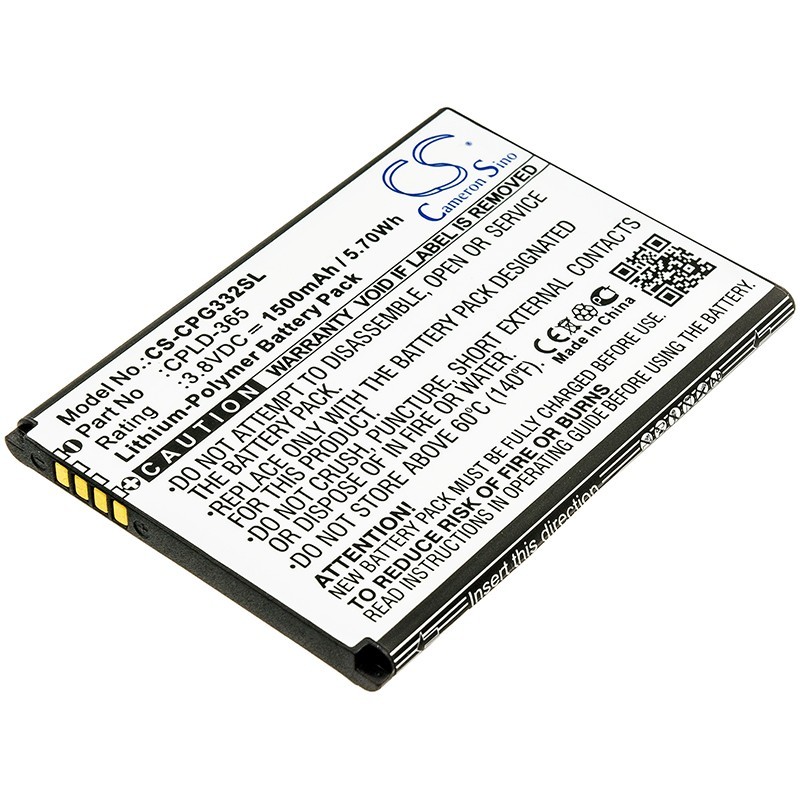 Batterie pour Coolpad 3320A (1500 mAh/5.7 Wh, 3.8 V)