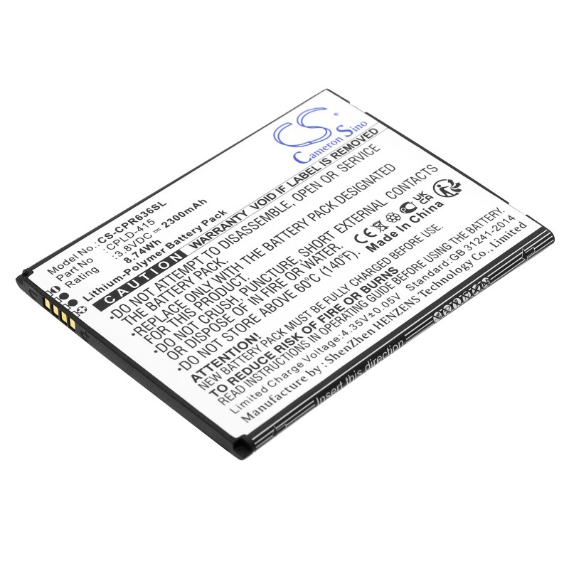 Batterie pour Coolpad Splatter (2300 mAh/8.74 Wh, 3.8 V)