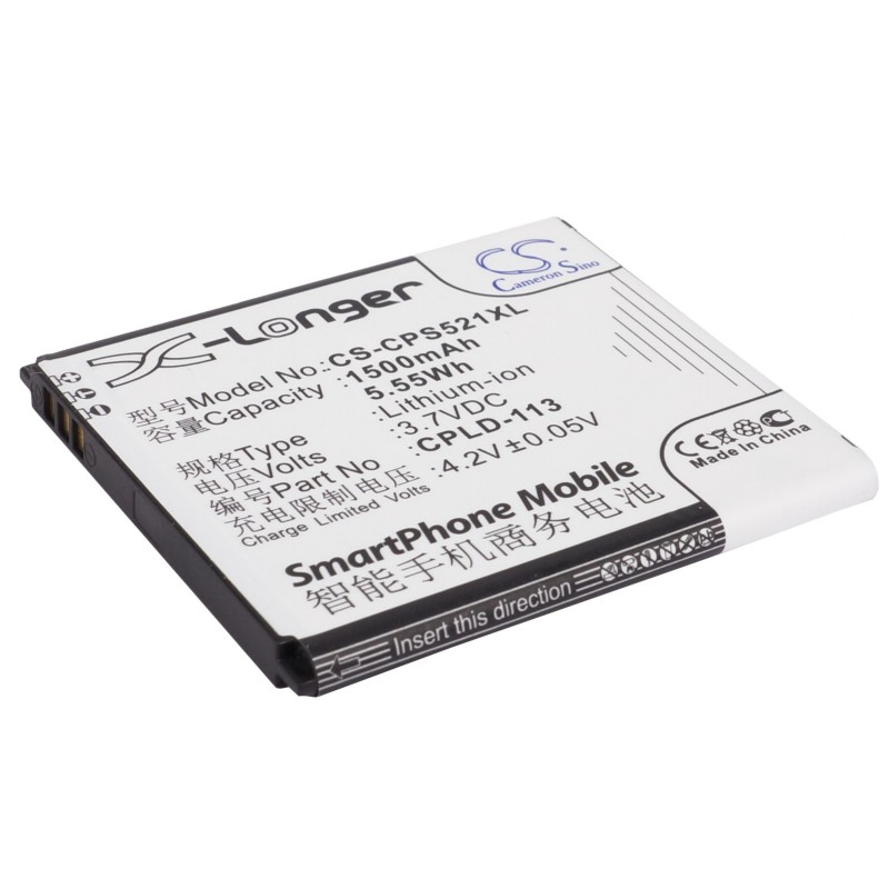 Batterie pour Coolpad 5218D (1500 mAh/5.55 Wh, 3.7 V)