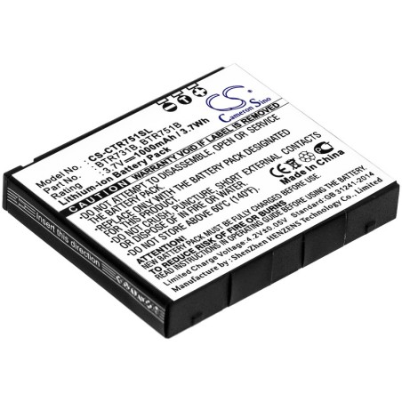 Batterie pour Casio BTR751B (1000 mAh/3.7 Wh, 3.7 V)