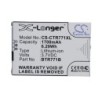 Batterie pour Casio GzOne Commando C771 (1700 mAh/6.29 Wh, 3.7 V)