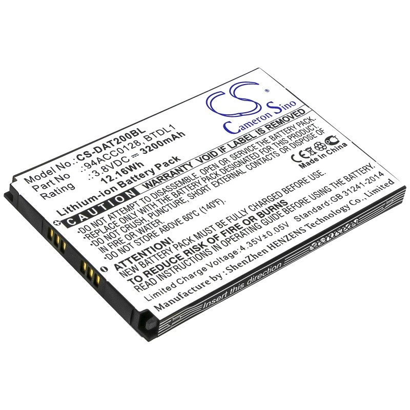 Batterie pour Datalogic BTDL1 (3200 mAh/12.16 Wh, 3.8 V)