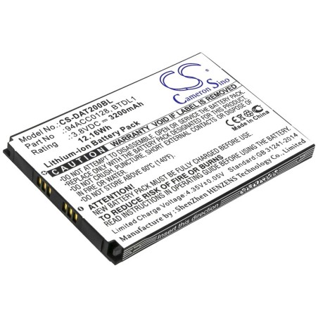 Batterie pour Datalogic BTDL1 (3200 mAh/12.16 Wh, 3.8 V)