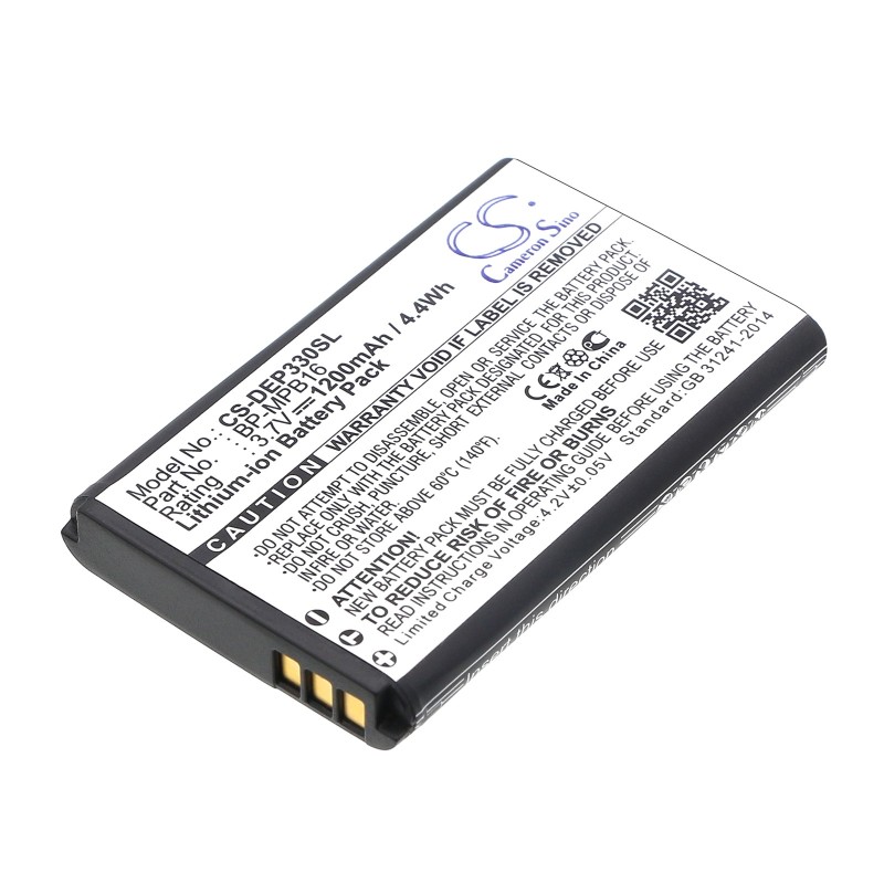 Batterie pour Navon BT70 (1200 mAh/4.44 Wh, 3.7 V)
