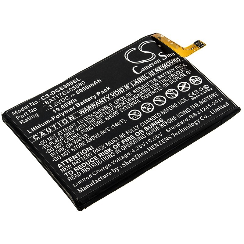 Batterie pour Doogee S30 (5000 mAh/19 Wh, 3.8 V)