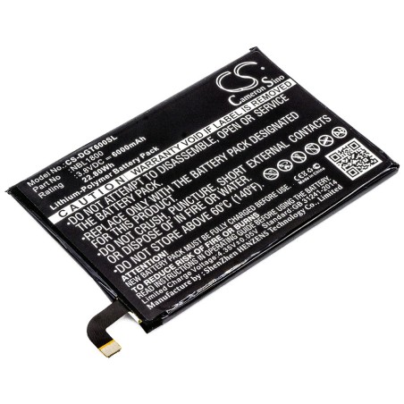 Batterie pour Doogee T6 Pro (6000 mAh/22.8 Wh, 3.8 V)