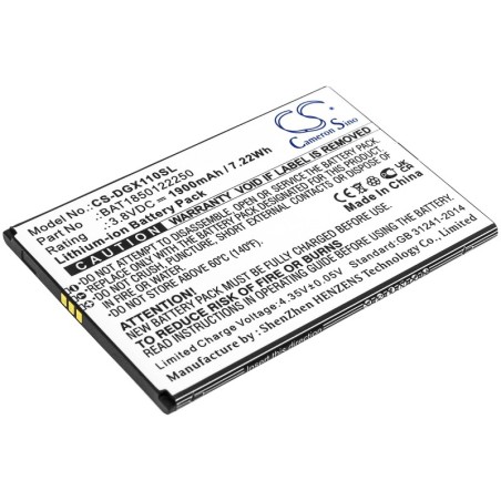 Batterie pour Doogee X11 (1900 mAh/7.22 Wh, 3.8 V)