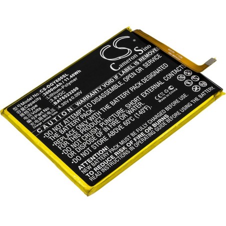 Batterie pour Doogee Y6 (3000 mAh/11.4 Wh, 3.8 V)