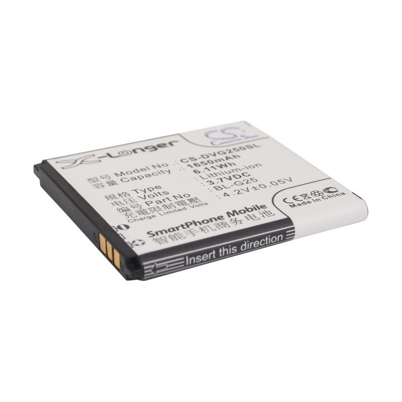 Batterie pour DOOV D3 (1650 mAh/6.11 Wh, 3.7 V)