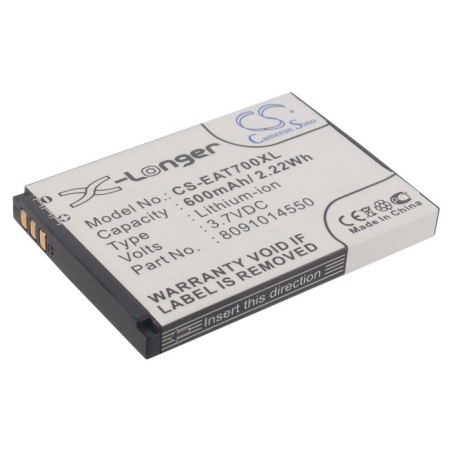 Batterie pour ITT 8091014550 (600 mAh/2.22 Wh, 3.7 V)