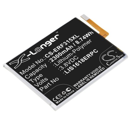 Batterie pour Sony LIS1618ERPC (2300 mAh/8.74 Wh, 3.8 V)