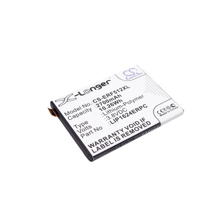 Batterie pour Sony Ericsson LIS1624ERPC (2700 mAh/10.26 Wh, 3.8 V)