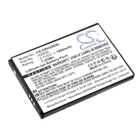 Batterie pour Energizer HARDCASE H280S (1900 mAh/7.03 Wh, 3.7 V)
