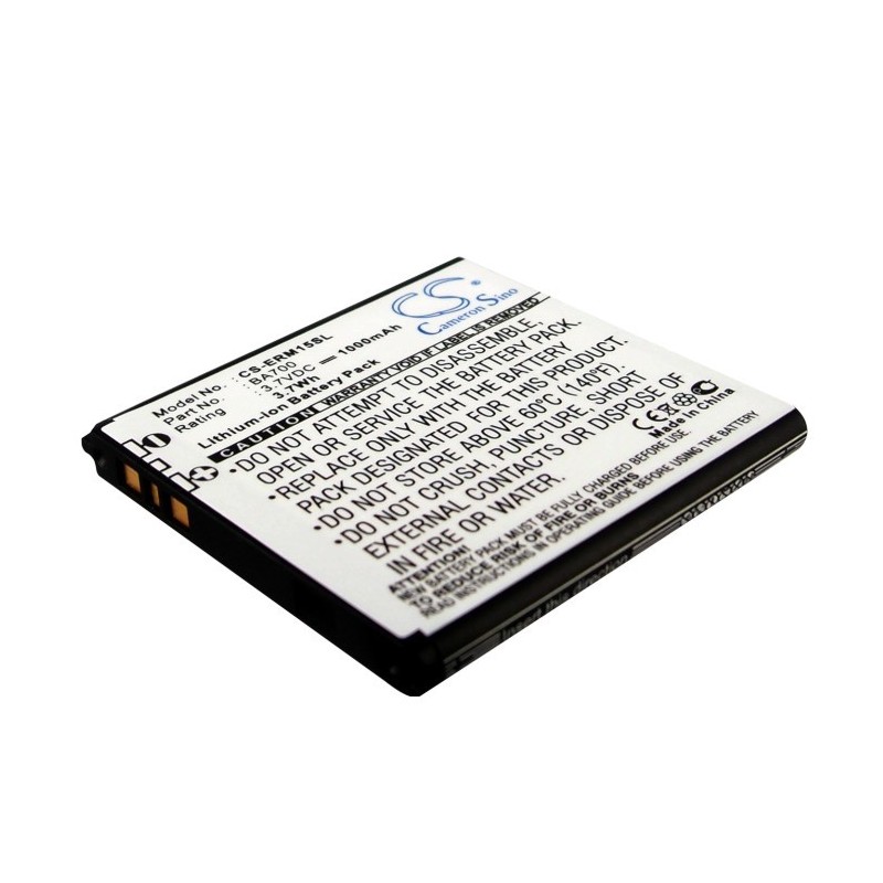 Batterie pour Sony Ericsson Tapioca (1000 mAh/3.7 Wh, 3.7 V)