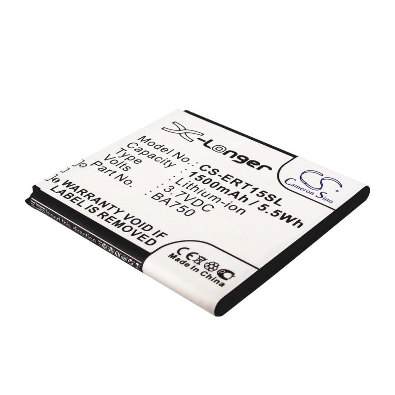 Batterie pour Sony Ericsson Xperia Sola (1500 mAh/5.55 Wh, 3.7 V)