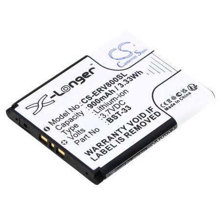 Batterie pour Sony Ericsson V800 (900 mAh/3.33 Wh, 3.7 V)