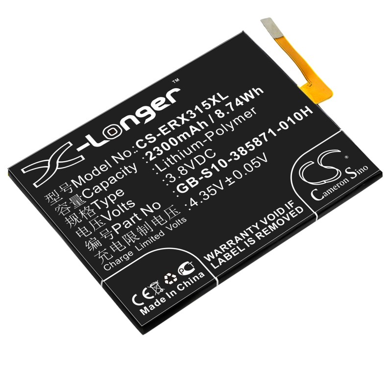 Batterie pour Sony Ericsson F3115 (2300 mAh/8.74 Wh, 3.8 V)