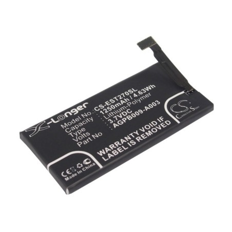Batterie pour Sony ST27a (1250 mAh/4.63 Wh, 3.7 V)