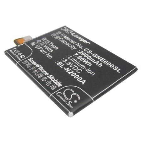 Batterie pour BLU Life Pure (2000 mAh/7.6 Wh, 3.8 V)