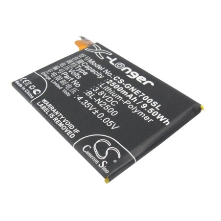 Batterie pour BLU L259L (2500 mAh/9.5 Wh, 3.8 V)