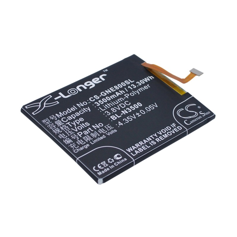 Batterie pour GIONEE Elife E8 (3500 mAh/13.3 Wh, 3.8 V)