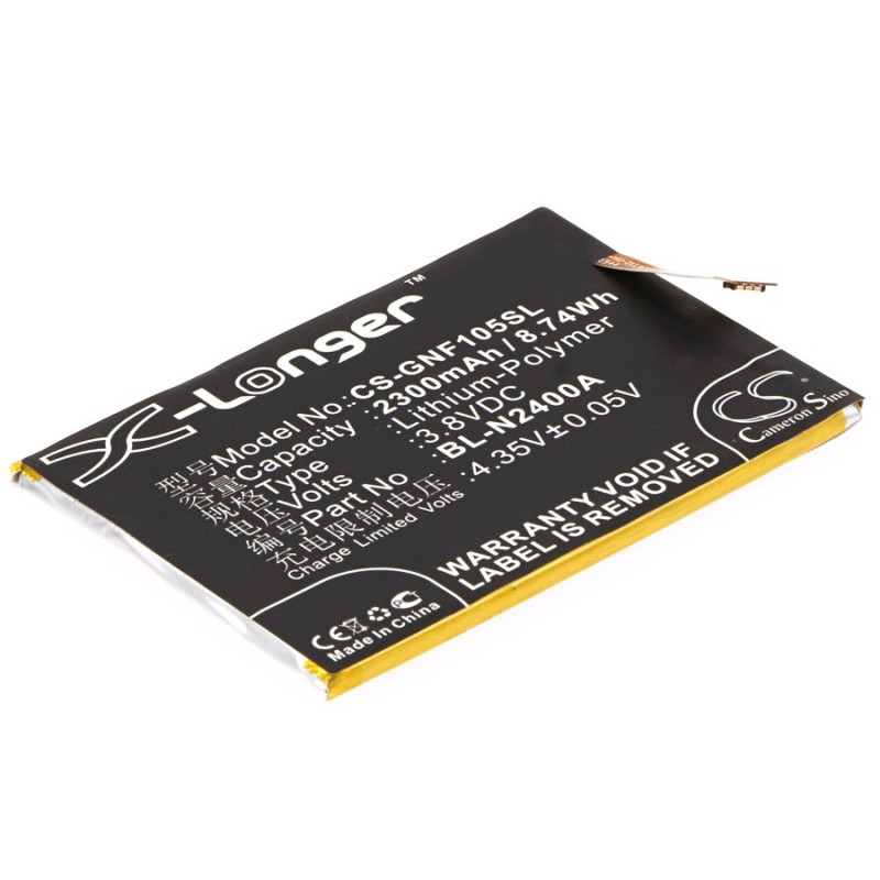 Batterie pour GIONEE BL-N2400A (2300 mAh/8.74 Wh, 3.8 V)