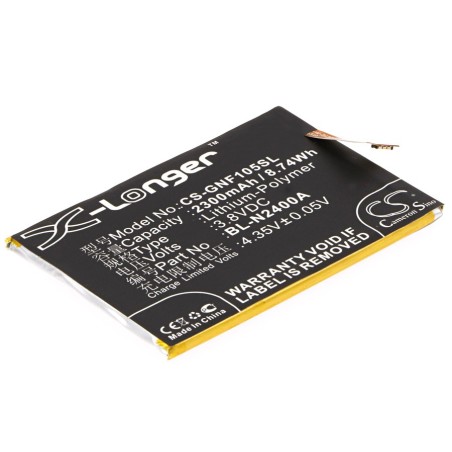 Batterie pour GIONEE BL-N2400A (2300 mAh/8.74 Wh, 3.8 V)