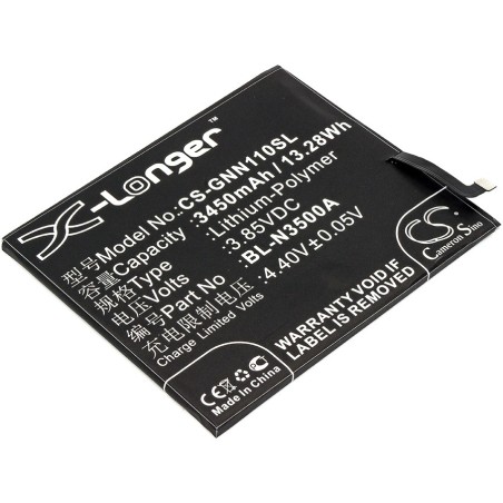 Batterie pour GIONEE BL-N3500A (3450 mAh/13.28 Wh, 3.85 V)