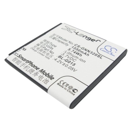Batterie pour GIONEE GN205 (1550 mAh/5.74 Wh, 3.7 V)