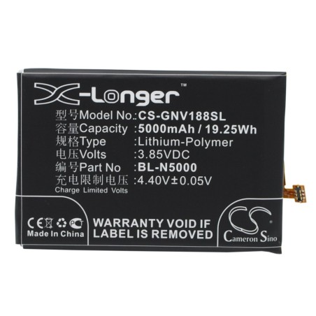 Batterie pour BLU D810u (5000 mAh/19.25 Wh, 3.85 V)