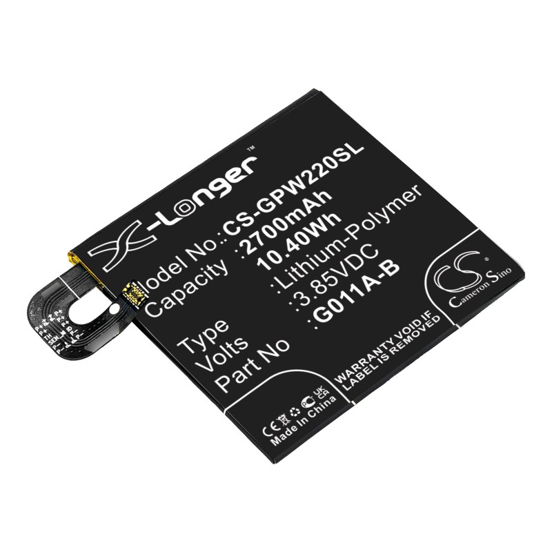 Batterie pour Google Pixel 2 (2700 mAh/10.4 Wh, 3.85 V)