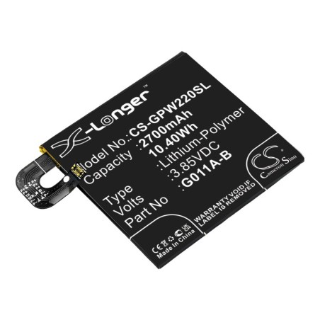 Batterie pour Google Pixel 2 (2700 mAh/10.4 Wh, 3.85 V)