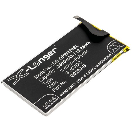 Batterie pour Google Pixel 4 XL (3600 mAh/13.86 Wh, 3.85 V)