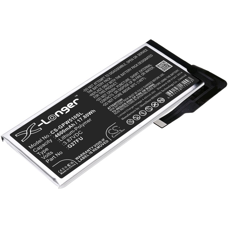 Batterie pour Google Pixel 5A (4600 mAh/17.8 Wh, 3.87 V)