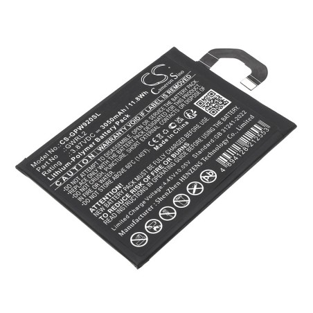Batterie pour Google Pixel 9 Pro Fold (3050 mAh/11.8 Wh, 3.87 V)