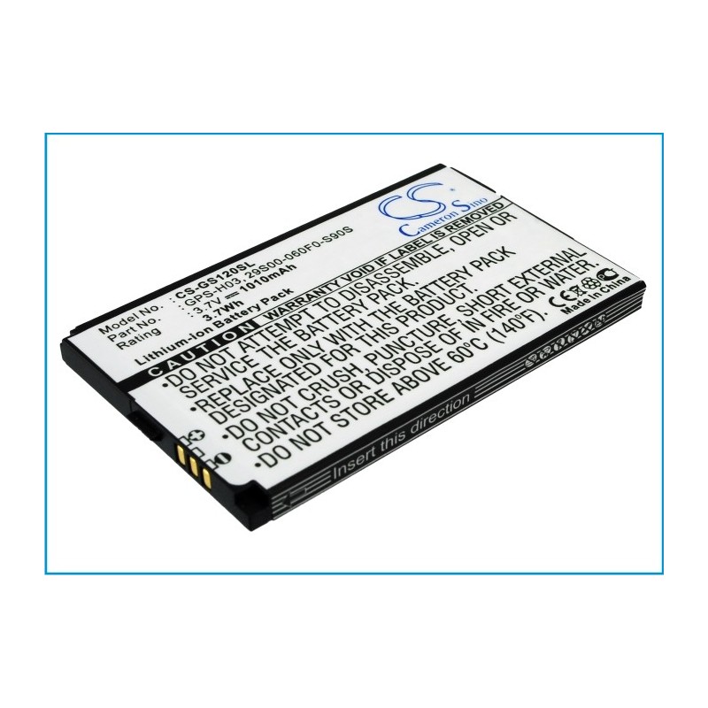 Batterie pour GSmart S1205 (1010 mAh/3.74 Wh, 3.7 V)