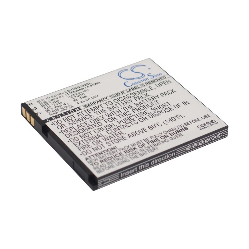Batterie pour Gigabyte BL-148 (1300 mAh/4.81 Wh, 3.7 V)