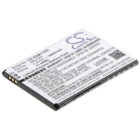 Batterie pour GSmart Mika MX (3000 mAh/11.4 Wh, 3.8 V)