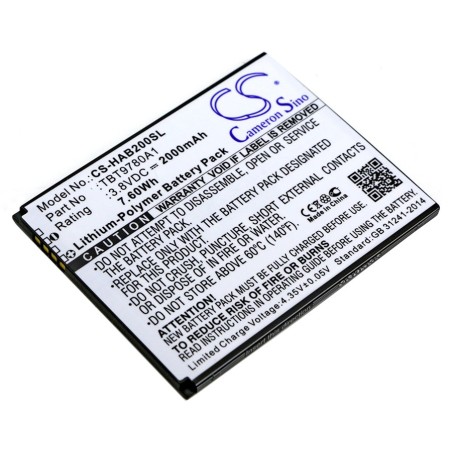 Batterie pour Highscreen B2000A (2000 mAh/7.6 Wh, 3.8 V)