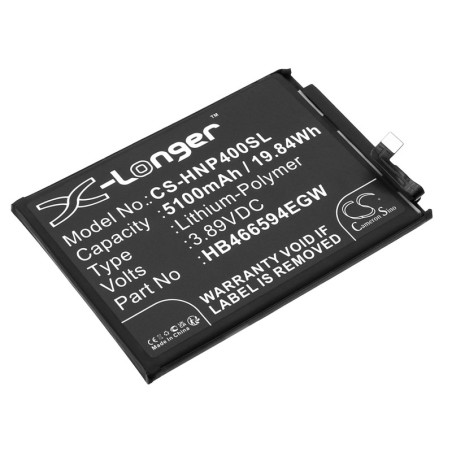 Batterie pour Honor Play 40 (5100 mAh/19.84 Wh, 3.89 V)