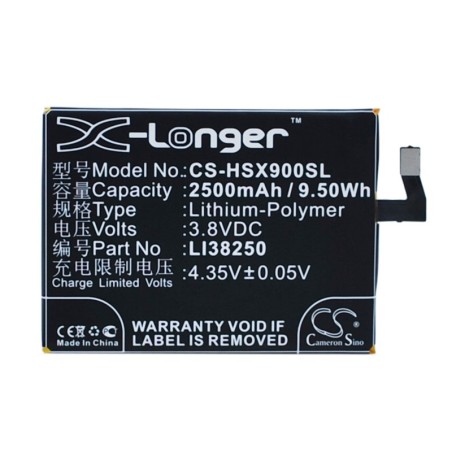 Batterie pour Hisense LI38250 (2500 mAh/9.5 Wh, 3.8 V)
