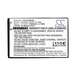 Batterie pour HTC BB00100 (1000 mAh/3.7 Wh, 3.7 V)