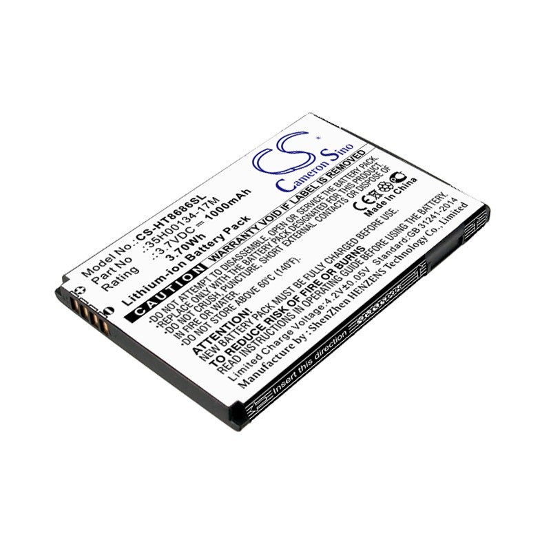 Batterie pour HTC WT7 (1000 mAh/3.7 Wh, 3.7 V)