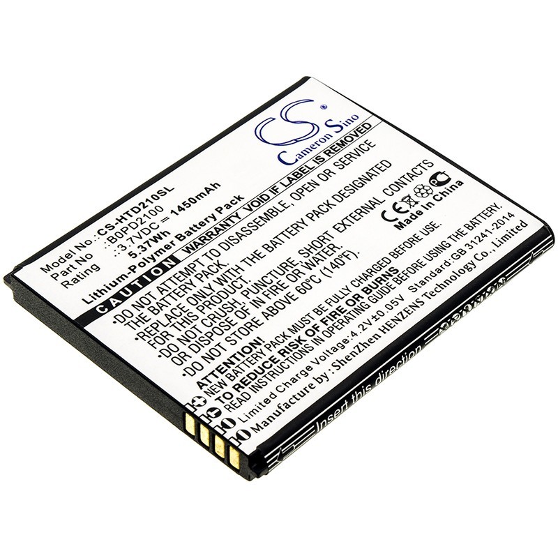 Batterie pour HTC B0PD2100 (1450 mAh/5.37 Wh, 3.7 V)