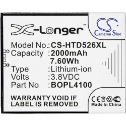 Batterie pour HTC BOPM310 (2000 mAh/7.6 Wh, 3.8 V)
